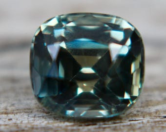 Natural Green Sapphire | Cushion Cut | 6.38x5.78 mm | 1.61 Carat | Loose Gemstones | Unmounted Stones | Unheated Sapphire | Engagement Rings
