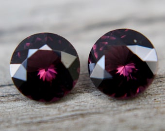 Natural Pinkish Purple Spinel Pair | Round Cut | 6.00 mm | Matching Pair Of Gemstones | Loose Gemstone | Unset Spinel | Pair Of Gemstones