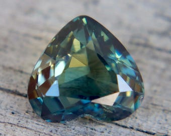 Natural Blue Green Parti Sapphire 0.95 Carat Heart Cut | Untreated Loose Sapphire | Engagement Ring Gemstone | Madagascar Sapphire