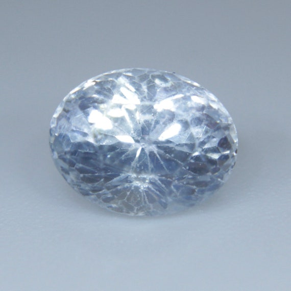 Lab Created White Sapphire Ring with Three-Stone Cushion-Cut
