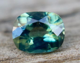 Natural Green Sapphire | Cushion Cut | 1.10 Carat | 6.80x5.50 mm | Loose Corundum | Engagement Rings | Sapphire Ring | Loose Gemstones
