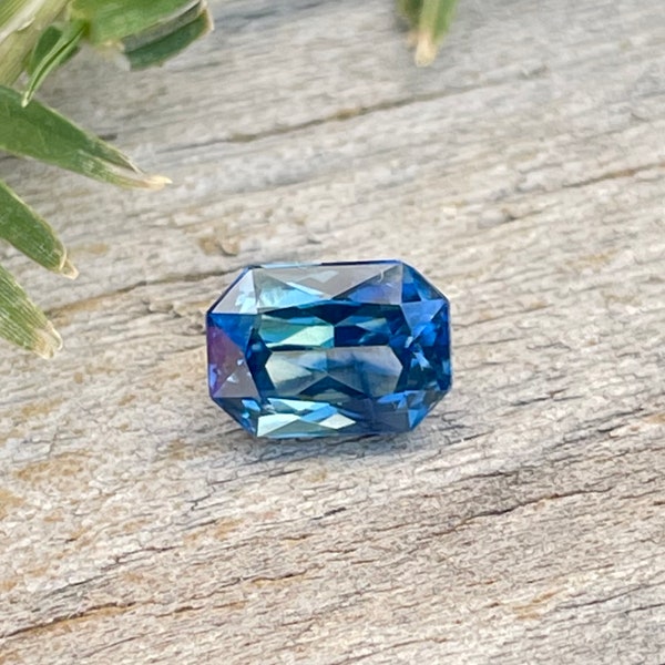 Natural Teal Sapphire | Emerald Cut | 1.13 Carat | 6.70x4.75 mm | Natural Corundum | Teal Sapphire Ring | Engagement Ring | Loose Sapphire |