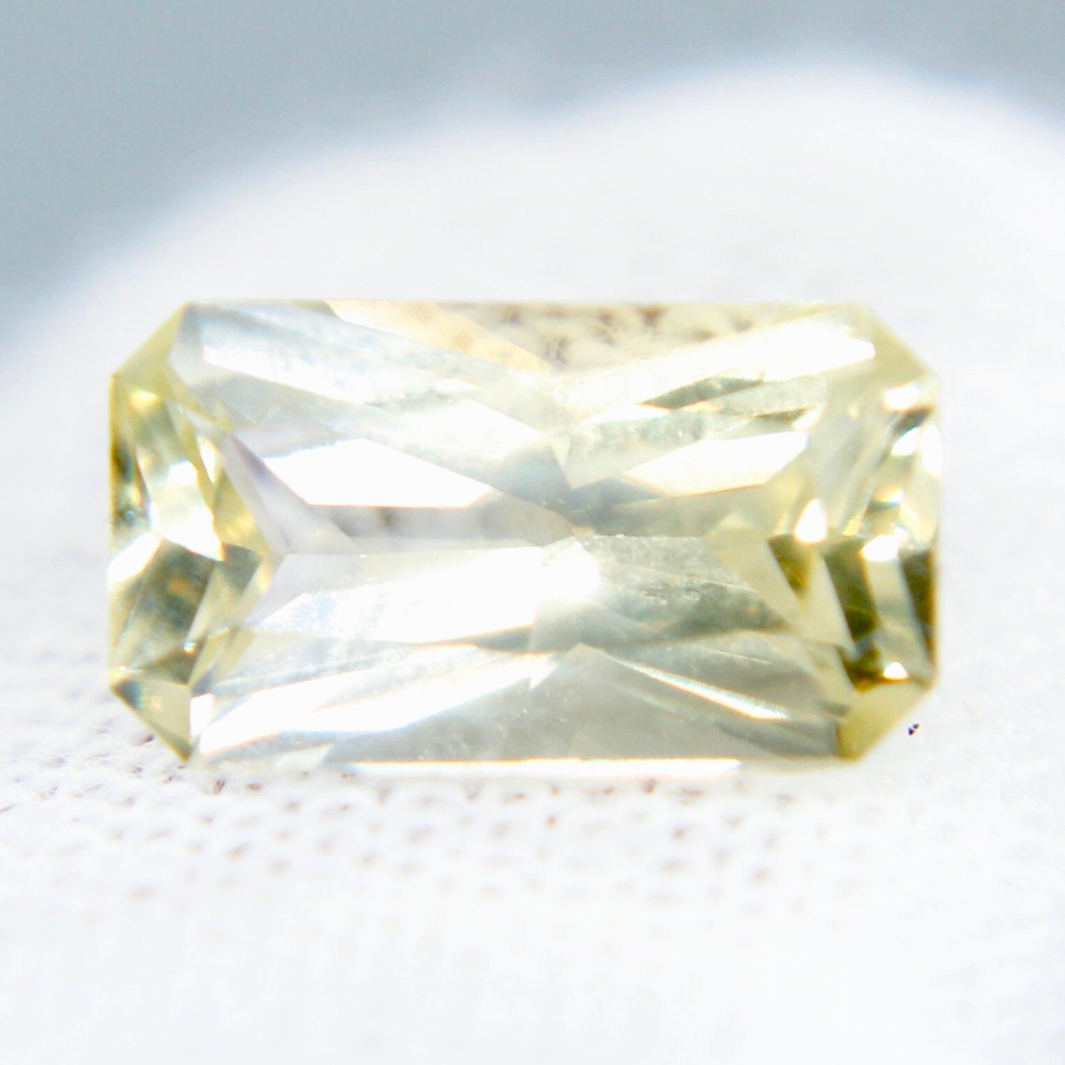 emerald cut yellow sapphire