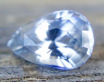 Natural Pale Blue Sapphire | Pear Cut | 1.12 Carat | 7.68x4.95 mm | Engagement Ring | Wedding Rings | Sapphire Ring | Promising Ring |