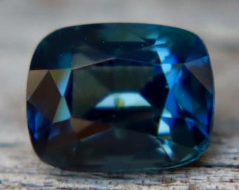 Natural Peacock Sapphire 0.97 Ct Unheated Cushion Cut Ceylon Loose Sapphire Gemstone for Engagement Ring Jewelry