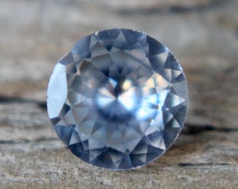 Natural Pale Blue Sapphire | Round Cut |  6.00mm | VVS | Unheated Untreated Sapphire | Ceylon Sapphire | Sapphire Ring | Engagement Ring