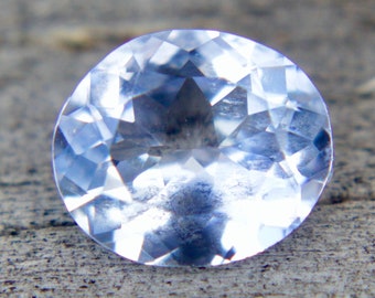 Natural Pale Blue Sapphire | Oval Cut | 1.13 Carat | 7.22x6.14 mm | Genuine Earth Mined Natural Gemstones | Jewellery Making Supplies