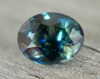 Natural Blue Green Sapphire | Oval Cut | 6.73x5.40 mm | 1.17 Carat | Loose Corundum | Unset Sapphire | Engagement Rings | Sapphire Ring