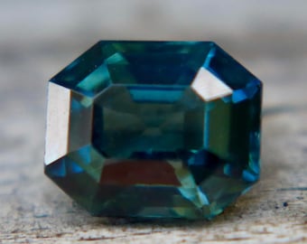 Natural Teal Sapphire 0.94 Ct Emerald Cut Madagascar | Blue Green Sapphire Loose Gemstone | Untreated Sapphire Engagement Ring Stone