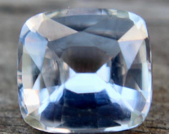 Natural Colourless Sapphire | Cushion Cut | 2.13 Carat | Clean | Ceylon White Sapphire | Engagement Ring | Sapphire Crystals | Gem Stones