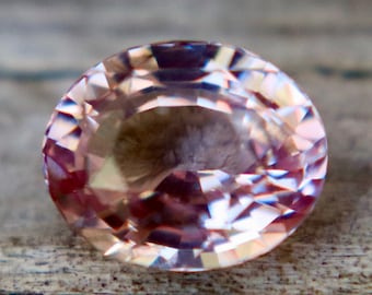 Natural Padparadscha Sapphire 1.24 Ct Unheated Oval Cut Ceylon Loose Sapphire Gemstone for Engagement Ring Jewelry