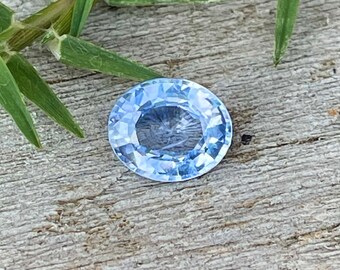 Natural Blue White Sapphire | Oval Cut | 1.20 Carat | 7.00x6.00 mm | Engagement Ring | Sapphire Ring | Bi Colour Sapphire | Loose Gemstones