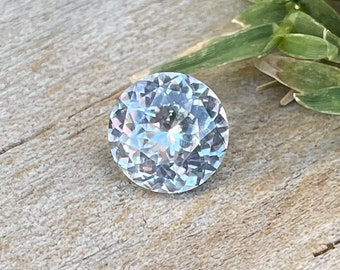 White Sapphire | Round Cut | 1.22 Carat | 6.43 mm | Unset Gemstone | Unmounted Sapphire | Loose Gemstones | Engagement Rings | Sapphire