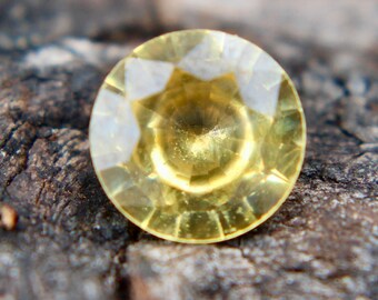Natural Yellow Sapphire | Round Cut | 5.25 mm | 0.62 Carat | Eye Clean | NATURAL GEMSTONE -