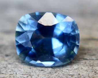 Natural Greenish Blue Sapphire | Cushion Cut  | 6.18x5.22 mm | 0.90 Carat | Blue Green Sapphire  | Sapphire Rings | Jewellery