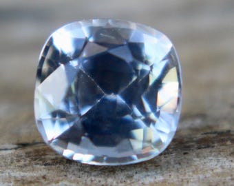 Natural White Sapphire | Cushion Cut | 5.48x5.41 mm | Unheated Untreated Sapphire | Colourless Sapphire Ring | Engagement Ring |