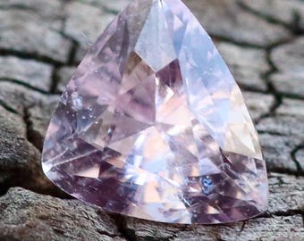 Natural Pale Pink Sapphire | Trillion Cut | 0.96 Carat | 6.60x5.80 mm | Unheated | LOOSE GEMSTONE | Earth Mined Gemstones