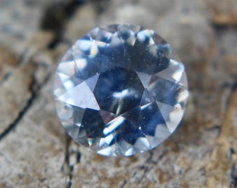 Natural White Sapphire | Round Cut | 6.25 mm | 1.22 Carat | Loose Colourless Sapphire | White Sapphire Ring | Sapphire Ring | Engagement