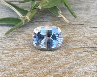 Loose White Sapphire | Natural Colourless Sapphire | Cushion Cut | 6.00x5.00 mm | Unheated Untreated Ceylon Sapphire Gemstone