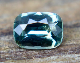 Natural Green Sapphire | Cushion Cut | 0.83 Carat | 6.25x4.75 mm | Loose Corundum | Engagement Rings | Sapphire Ring | Loose Gemstones