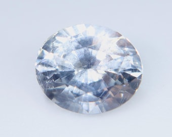 Natural White Sapphire 1.65ct Oval Cut | Unheated Ceylon VS | Loose Gemstone for Engagement Rings & Fine Jewelry