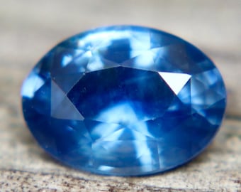 Natural Blue Sapphire Loose Stone 1.29ct Ceylon Oval Cut Unheated VS Faceted Gemstone for Jewelry Making
