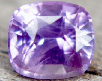 Natural Pink Purple Sapphire | Cushion Cut | 6.31x5.60 mm | 1.30 Carat | Unheated Sapphire | Untreated Gemstones | Natural Earth Mined Gems