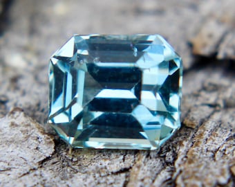 Natural Green Sapphire | Emerald Cut | 0.80 Carat | 5.05x4.36 mm | Untreated Gemstones | Natural Sapphire Rings | Sapphire Engagement Rings