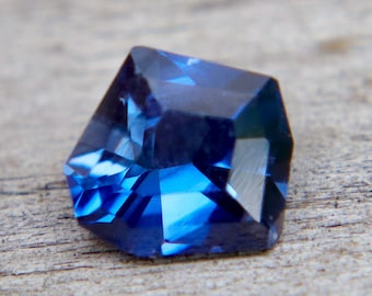 Natural Blue Sapphire 1ct Unheated Freeform Cut Loose Gemstone | Rare Ceylon Earth Sourced Sapphire