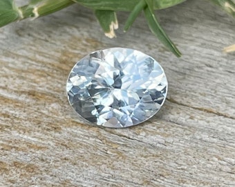 Natural White Sapphire | Oval Cut | 7.61x6.09 mm | 1.38 Carat | Natural Sapphire Ring | Natural Sapphire Ring | Loose Gemstone