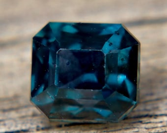 1.15ct Natural Teal Sapphire | Asscher Cut | Unheated Australian Sapphire | SI Clarity | Earth-Sourced Loose Gemstone for Fine Jewelry