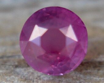 Natural Pink Sapphire | Round Cut | 6.30 mm | 1.63 Carat |  Ceylon Pink Sapphire | Natural Earth Mined Gemstone
