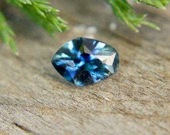 Natural Blue Green Sapphire | Freeform Cut | 1 Carat | 7.40x5.30 mm | Loose Sapphire | Engagements | Ring | Pendants | Bangles | Crystals