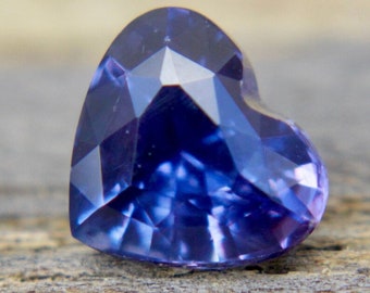 Natural Blue Purple Colour Change Sapphire | Heart Cut | 1.22 Carat | 6.30x5.80 mm | Natural Gemstone | Ceylon Blue Sapphire