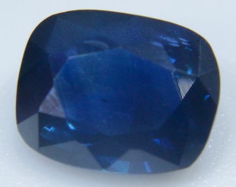 Natural Royal Blue Sapphire | Cushion Cut | 7.21x5.73 mm | 1.50 Carat | Engagement Ring | Birth Stone Ring | Anniversary Ring | Sapphire