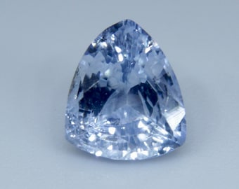 Natural Blue Sapphire | Trillion Cut | 7.42x6.42 mm | 1.65 Carat |  Loose Natural Sapphire Gemstone