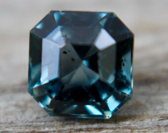 Natural Teal Sapphire | Asscher Cut | 5.75x5.65 mm | 1.37 Carat | Loose Gemstone | Unset Unheated Sapphire | Earth Mined Sapphire