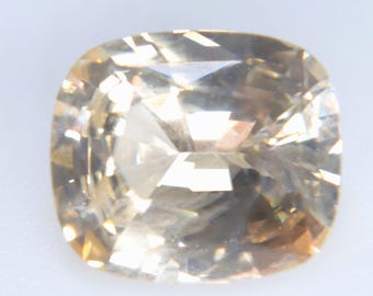 Natural Champagne Sapphire 3.01 Ct Cushion Cut Ceylon | Unheated Loose Sapphire Gemstone | Engagement Ring Stone | Neutral Tone Luxury Gem