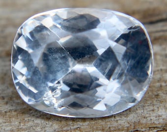 Natural Colourless Sapphire | White Sapphire | Cushion Cut | 1.22 Carat | 6.95x5.40 mm | Engagement Rings | Loose Gemstones | Crystals
