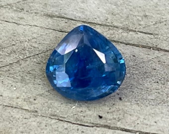 Natural Blue Sapphire | Pear Cut |  6.84x6.54 mm | Unheated Sapphire | Sparkle Sapphire | Sapphire Rings | Jewellery | Loose Gemstones