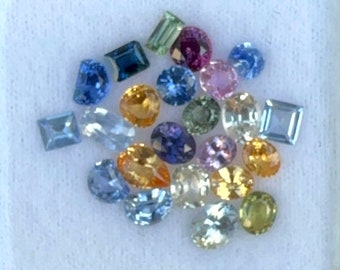 Natural Mix Coloured Sapphires Set 0f Gemstones | Loose Gemstones | Natural Earth Mined Gemstones | 10 Carat