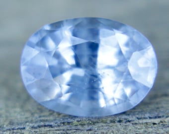 Natural Pale Blue Sapphire | Oval Cut | 6.83x4.92 mm | 0.95 Carat | Engagement Ring | Sapphire Ring | Wedding Rings | Natural Sapphire Rings