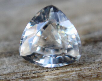 Natural White Sapphire | Trillion Cut | 6.00 mm | Unheated Untreated Sapphire | Colourless Sapphire Ring | Sapphire Ring | Engagement Ring