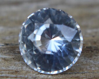 Natural White Sapphire | Round Cut | 6 mm | 0.86 Carat | Ethically Earth Sourced Genuine Gemstones | Jewellery Supplies