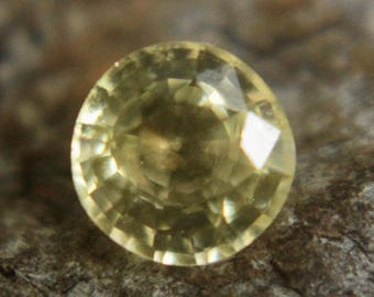 Natural Yellow Sapphire | Round Cut | 5.26 mm | 0.73 Carat | Loose Yellow Sapphire | Natural Yellow Round Cut | Engagement Rings | Wedding
