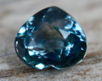 Natural Green Sapphire | Heart Cut | 6.10x5.40 mm | 1.08 Carat | Coloured Sapphire | Engagement Rings | Wedding | Jewellery Making
