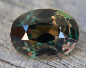 Natural Green Orange Parti Sapphire 1.20 Carat Oval Cut | Untreated Loose Sapphire | Madagascar Gemstone | Engagement Ring Stone