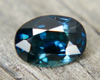 Natural Blue Green Sapphire  | Oval Cut | 7x5 mm | 1.10 Carat | Loose Blue Green Sapphire | Peacock Sapphire | Unset Unheated Sapphires |
