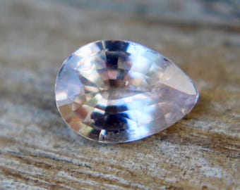 Natural Pale Pink Sapphire | Pear Cut | 0.80  Carat | 7x5 mm | Genuine Earth Mined Natural Gemstones | Jewellery Making Supplies