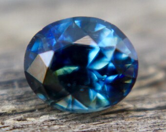 Natural Blue Green Sapphire | Oval Cut | 6.05x5.06 mm | 1 Carat | Loose Green Blue Sapphire | Engagement Ring | Genuine Sapphire Stones